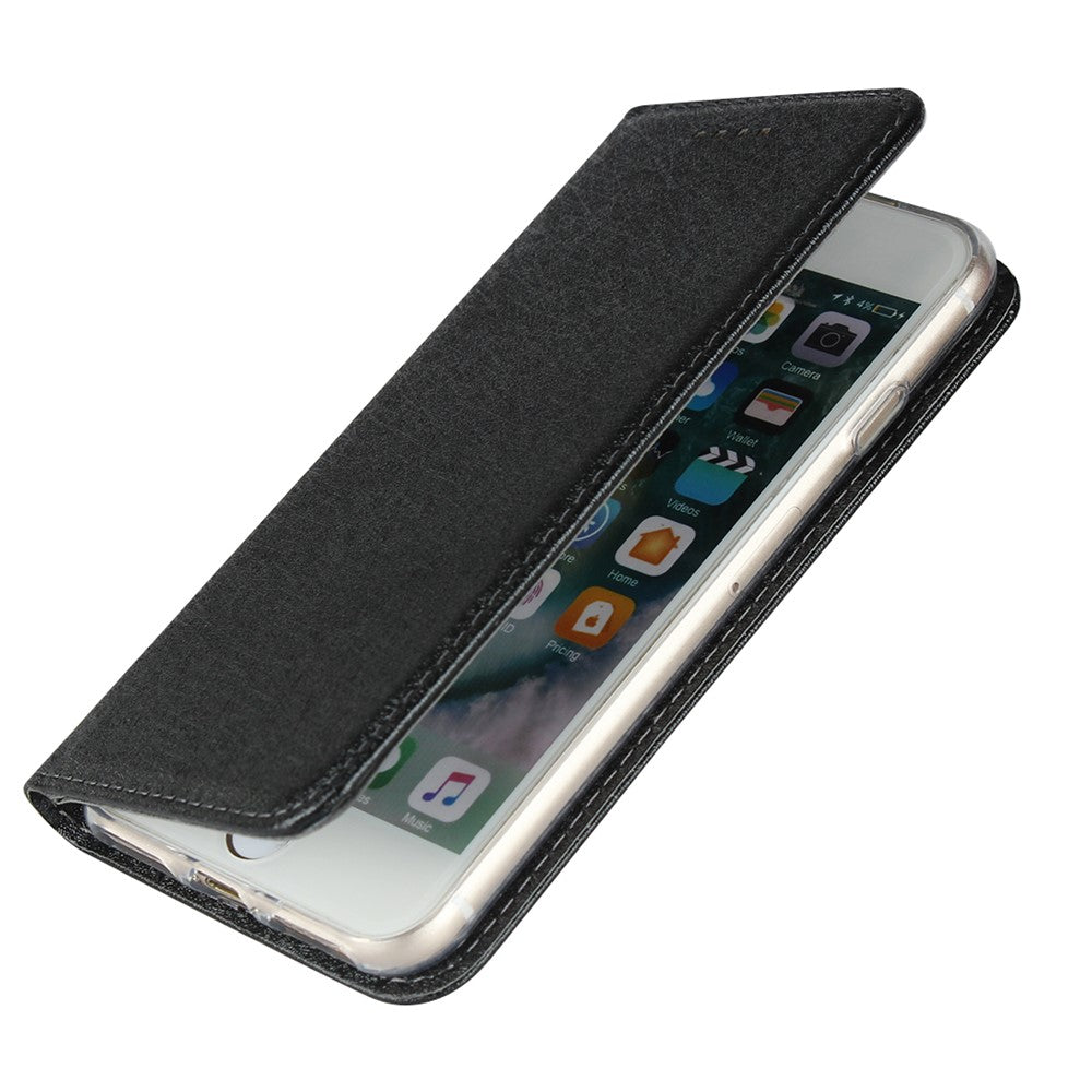 For iPhone 7 / 8 / SE (2020) / SE (2022) 4.7 inch Silk Texture Leather Wallet Stand Phone Case Cover