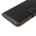 For iPhone 11 Pro 5.8-inch Genuine Leather + PC Phone Case Wallet Stand Full Protection Folio Flip Protective Cover