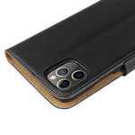 For iPhone 11 Pro 5.8-inch Genuine Leather + PC Phone Case Wallet Stand Full Protection Folio Flip Protective Cover