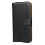 For iPhone 11 Pro 5.8-inch Genuine Leather + PC Phone Case Wallet Stand Full Protection Folio Flip Protective Cover