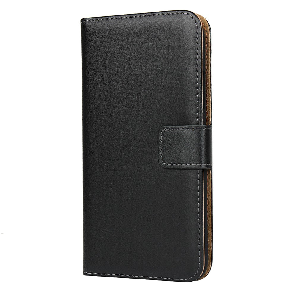 For iPhone 11 Pro 5.8-inch Genuine Leather + PC Phone Case Wallet Stand Full Protection Folio Flip Protective Cover