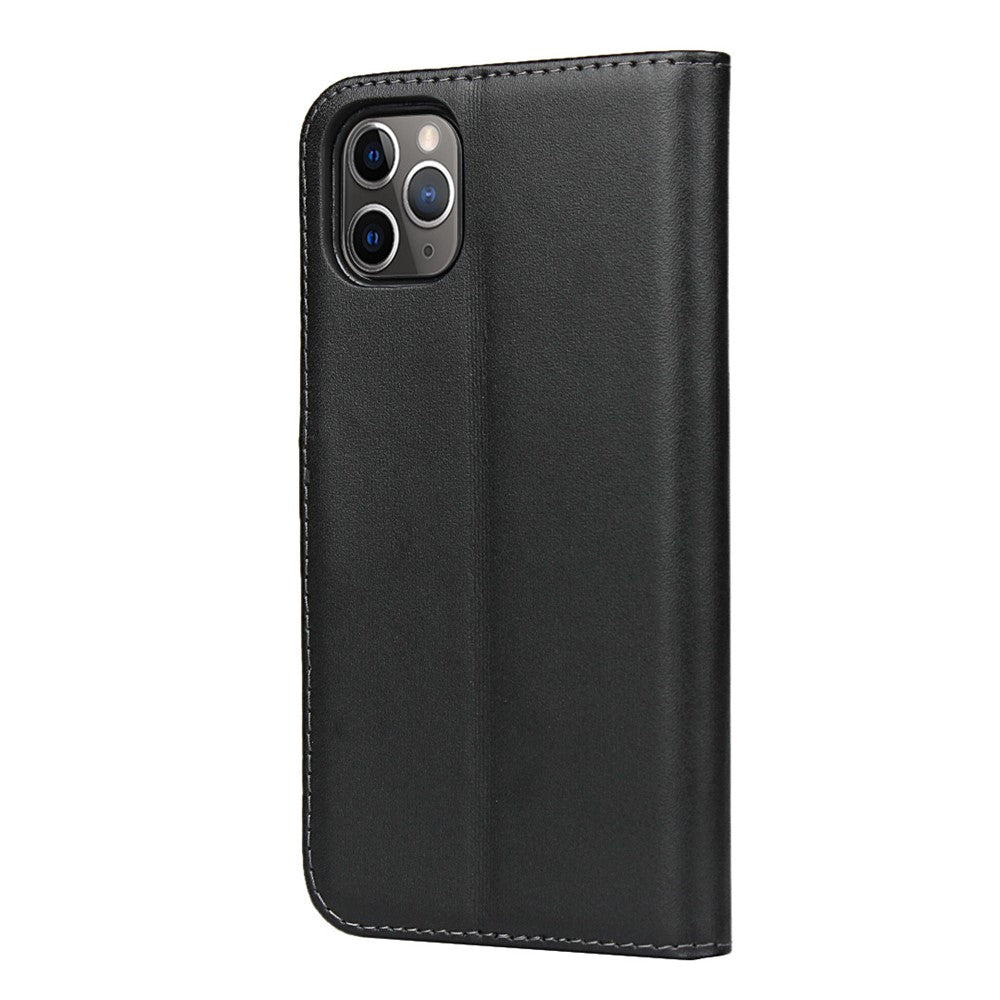 For iPhone 11 Pro 5.8-inch Genuine Leather + PC Phone Case Wallet Stand Full Protection Folio Flip Protective Cover