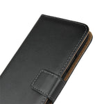 For iPhone 11 Pro 5.8-inch Genuine Leather + PC Phone Case Wallet Stand Full Protection Folio Flip Protective Cover