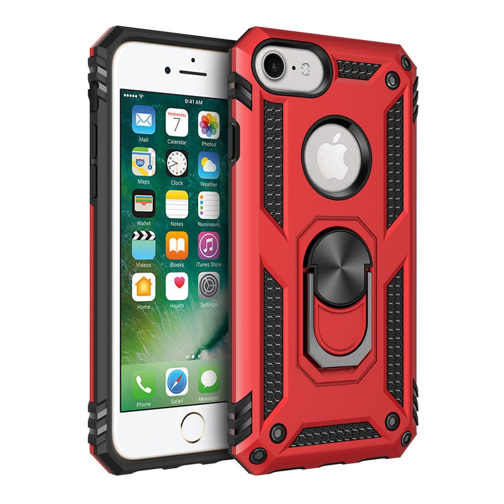 Til iPhone 8/7/SE (2020)/SE (2022) 4,7 tommer Hybrid PC TPU Kickstand Armor Style Telefoncover