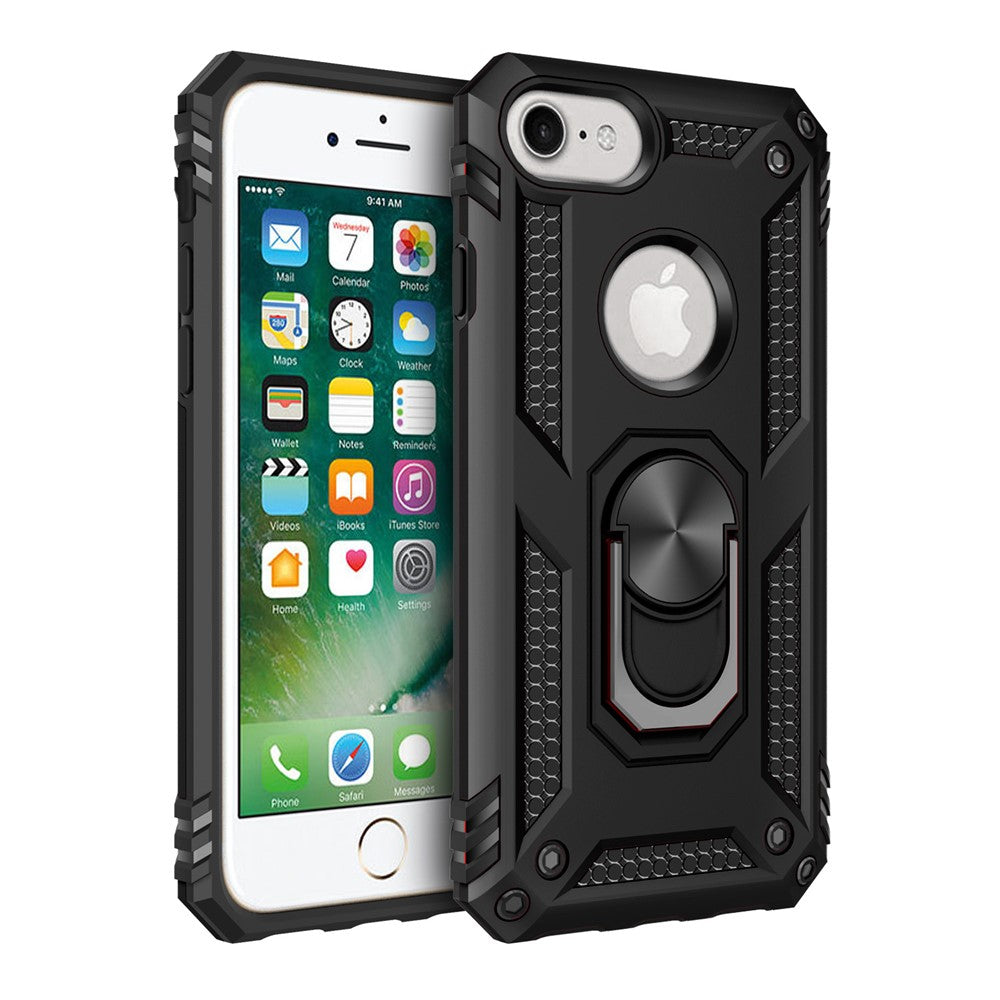 Til iPhone 8/7/SE (2020)/SE (2022) 4,7 tommer Hybrid PC TPU Kickstand Armor Style Telefoncover