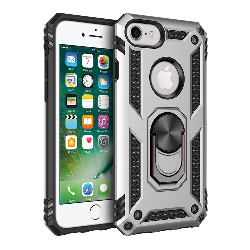 Til iPhone 8/7/SE (2020)/SE (2022) 4,7 tommer Hybrid PC TPU Kickstand Armor Style Telefoncover