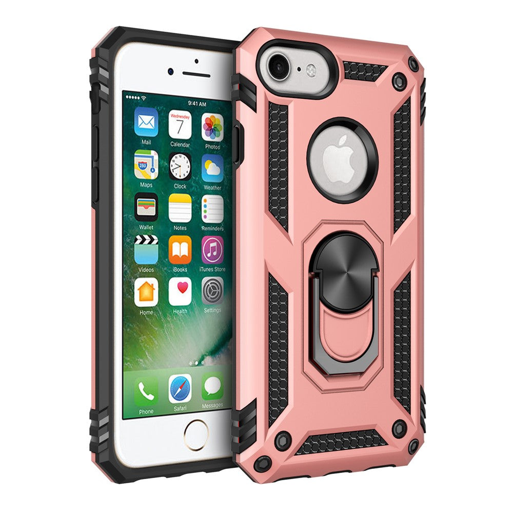 Til iPhone 8/7/SE (2020)/SE (2022) 4,7 tommer Hybrid PC TPU Kickstand Armor Style Telefoncover