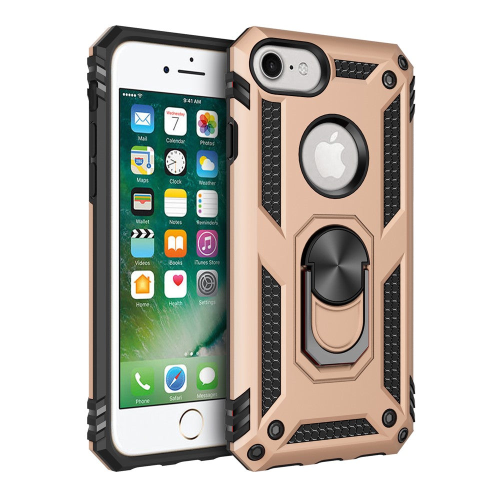 Til iPhone 8/7/SE (2020)/SE (2022) 4,7 tommer Hybrid PC TPU Kickstand Armor Style Telefoncover