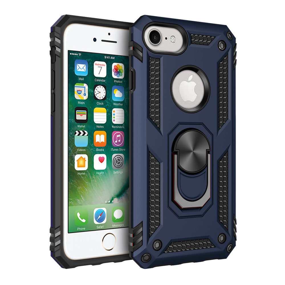 Til iPhone 8/7/SE (2020)/SE (2022) 4,7 tommer Hybrid PC TPU Kickstand Armor Style Telefoncover