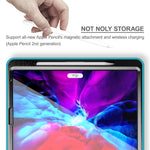 360° Swivel Kickstand PC + TPU Tablet Case with Pen Slot and Hand Strap for iPad Pro 12.9 (2020) / (2018)