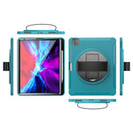 360° Swivel Kickstand PC + TPU Tablet Case with Pen Slot and Hand Strap for iPad Pro 12.9 (2020) / (2018)