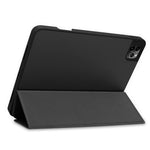 Forretnings-trefløjet stander PU-læder Blød TPU-bagside Automatisk vågne-/dvalefunktion cover med blyantholder til iPad Pro 12.9 (2022) / (2021) / (2020) / (2018)