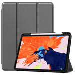 Forretnings-trefløjet stander PU-læder Blød TPU-bagside Automatisk vågne-/dvalefunktion cover med blyantholder til iPad Pro 12.9 (2022) / (2021) / (2020) / (2018)
