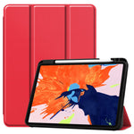 Forretnings-trefløjet stander PU-læder Blød TPU-bagside Automatisk vågne-/dvalefunktion cover med blyantholder til iPad Pro 12.9 (2022) / (2021) / (2020) / (2018)