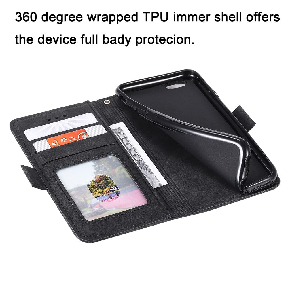 Retro Splicing PU Leather Wallet Magnetic Phone Cover for iPhone 8 / 7 / SE (2020) /SE (2022) 4.7 inch