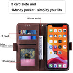 Retro Splicing Style Wallet Stand Leather Phone Case for iPhone 11 6.1 inch