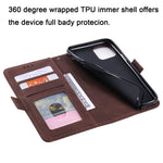 Retro Splicing Style Wallet Stand Leather Phone Case for iPhone 11 6.1 inch