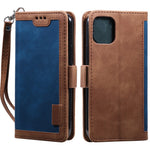 Retro Splicing Style Wallet Stand Leather Phone Case for iPhone 11 6.1 inch