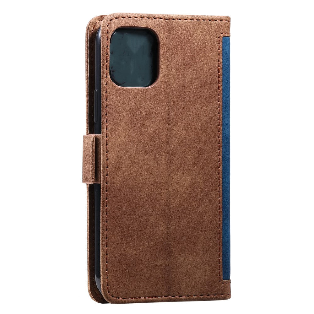 Retro Splicing Style Wallet Stand Leather Phone Case for iPhone 11 6.1 inch