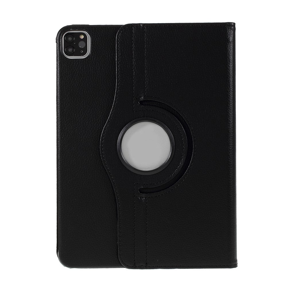 Litchi-lædercover med 360-graders roterende stander til iPad Pro 12.9 (2022) (2021) (2020) (2018)