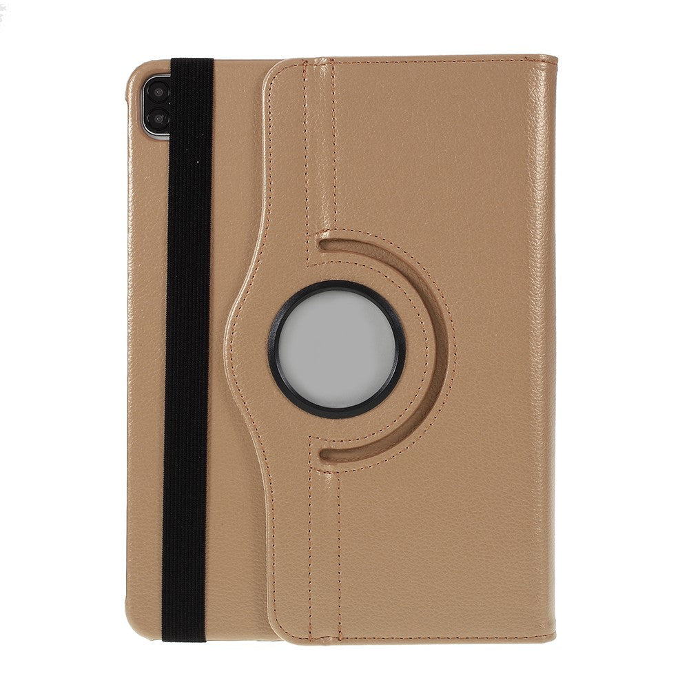Litchi-lædercover med 360-graders roterende stander til iPad Pro 12.9 (2022) (2021) (2020) (2018)