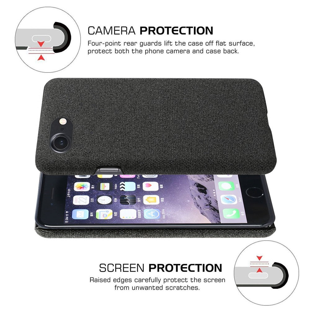 Cloth Texture Hard Plastic Case for iPhone SE (2020) / SE (2022) / 7 / 8 4.7 inch