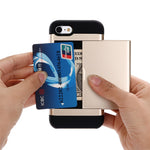 Skydbar Kortlomme Plast + TPU Hybrid Cover til iPhone SE (2020)/SE (2022)/7/8 4,7 tommer