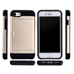 Skydbar Kortlomme Plast + TPU Hybrid Cover til iPhone SE (2020)/SE (2022)/7/8 4,7 tommer