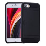 Skydbar Kortlomme Plast + TPU Hybrid Cover til iPhone SE (2020)/SE (2022)/7/8 4,7 tommer