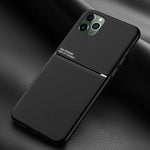 Minimalistisk Læderbelagt TPU-telefoncover til iPhone 11 Pro Max 6.5 tommer i forretningsstil