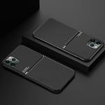 Minimalistisk Læderbelagt TPU-telefoncover til iPhone 11 Pro Max 6.5 tommer i forretningsstil