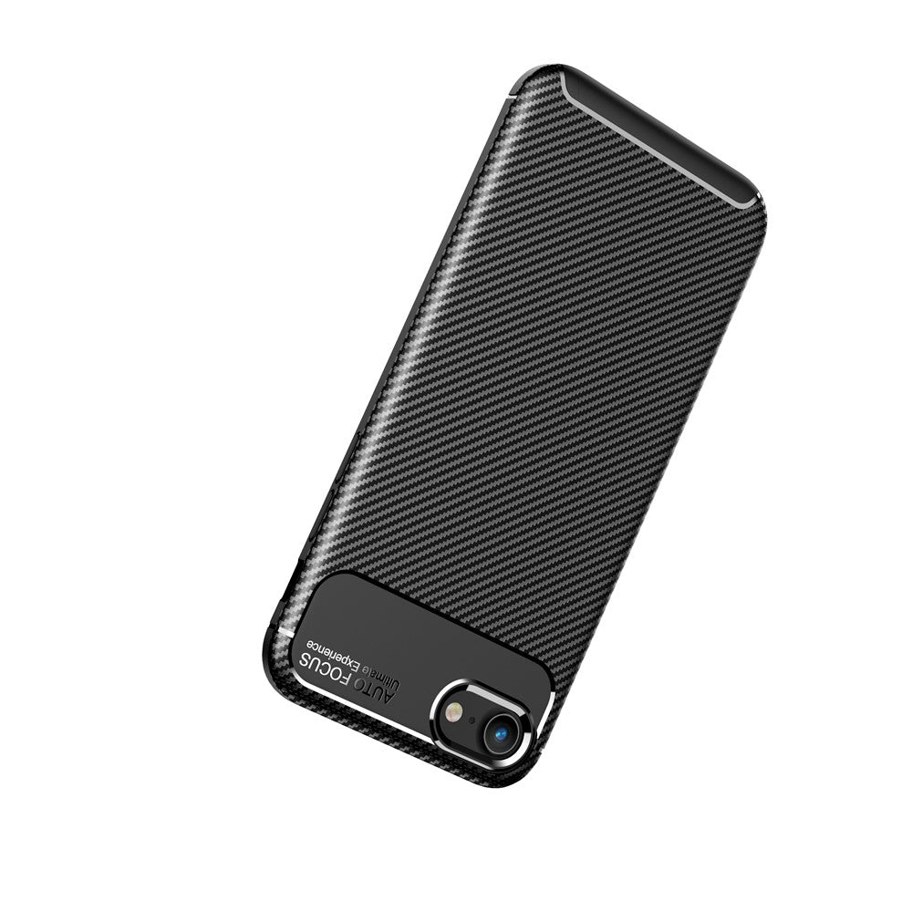 Carbon Fiber TPU Soft Cell Phone Case for iPhone SE (2020)/SE (2022)/8/7