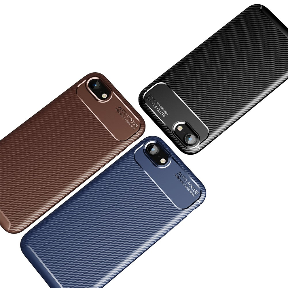 Carbon Fiber TPU Soft Cell Phone Case for iPhone SE (2020)/SE (2022)/8/7
