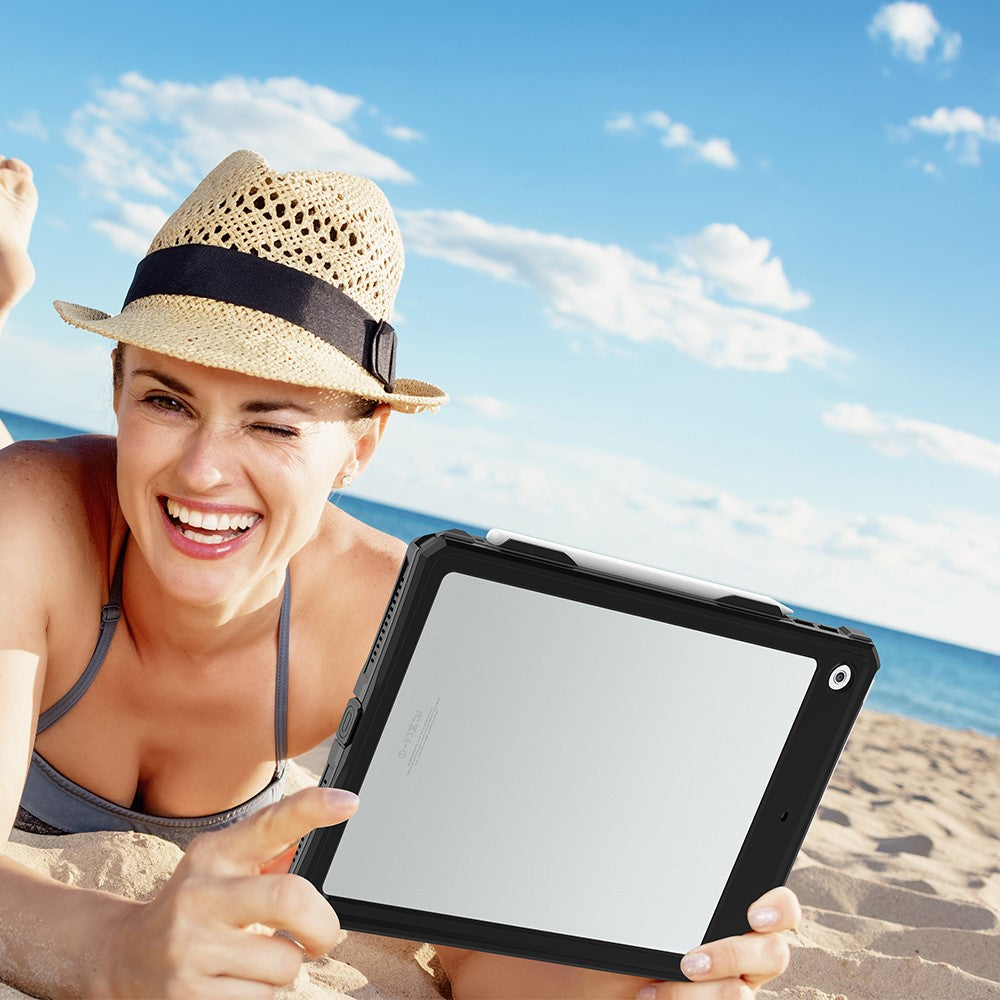 IP68 Waterproof Drop-proof Dust-proof Tablet Cover Swimming Rafting Protective Case for iPad 10.2 (2021) / (2020) / (2019)