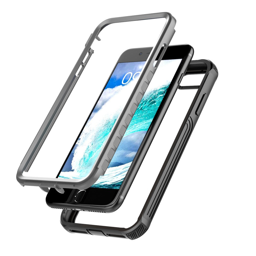 All-wrapped Anti-drop PC Cell Phone Case Built-in PET Screen Film for iPhone 8 Plus/7 Plus/6s Plus/6 Plus