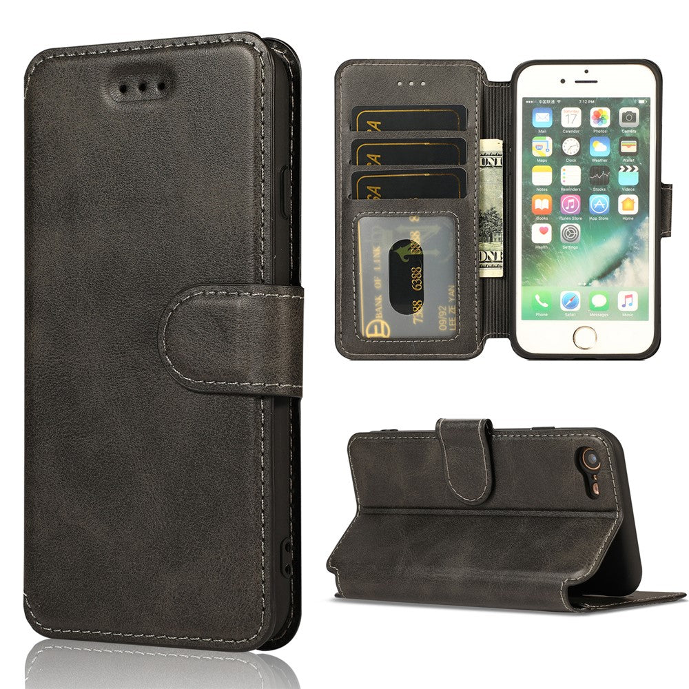 PU Læder + TPU Pung Klapcover til iPhone SE (2020)/SE (2022)/8/7