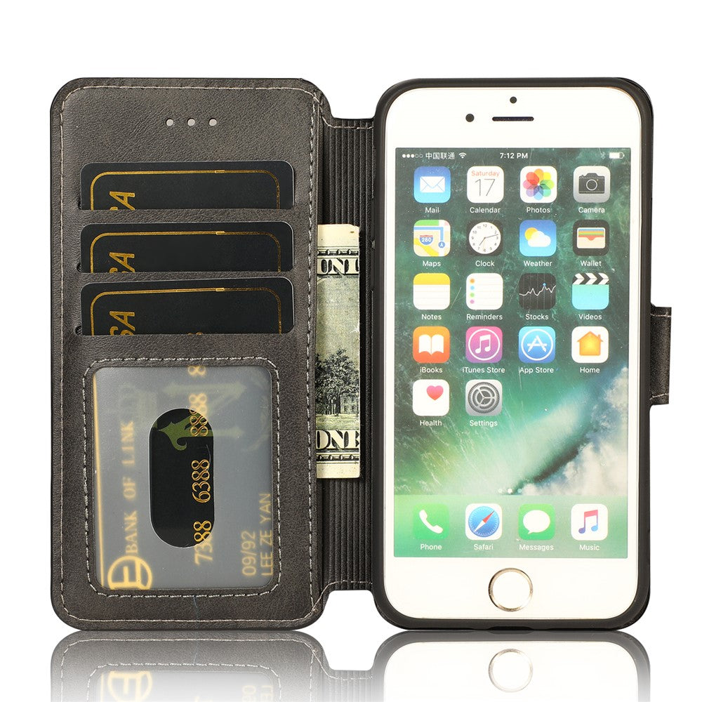 PU Læder + TPU Pung Klapcover til iPhone SE (2020)/SE (2022)/8/7