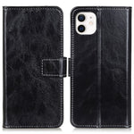 For iPhone 12 / 12 Pro 6.1 inch Crazy Horse Texture Vintage Leather Wallet Case Magnetic Shockproof Protective Cover with Stand Function