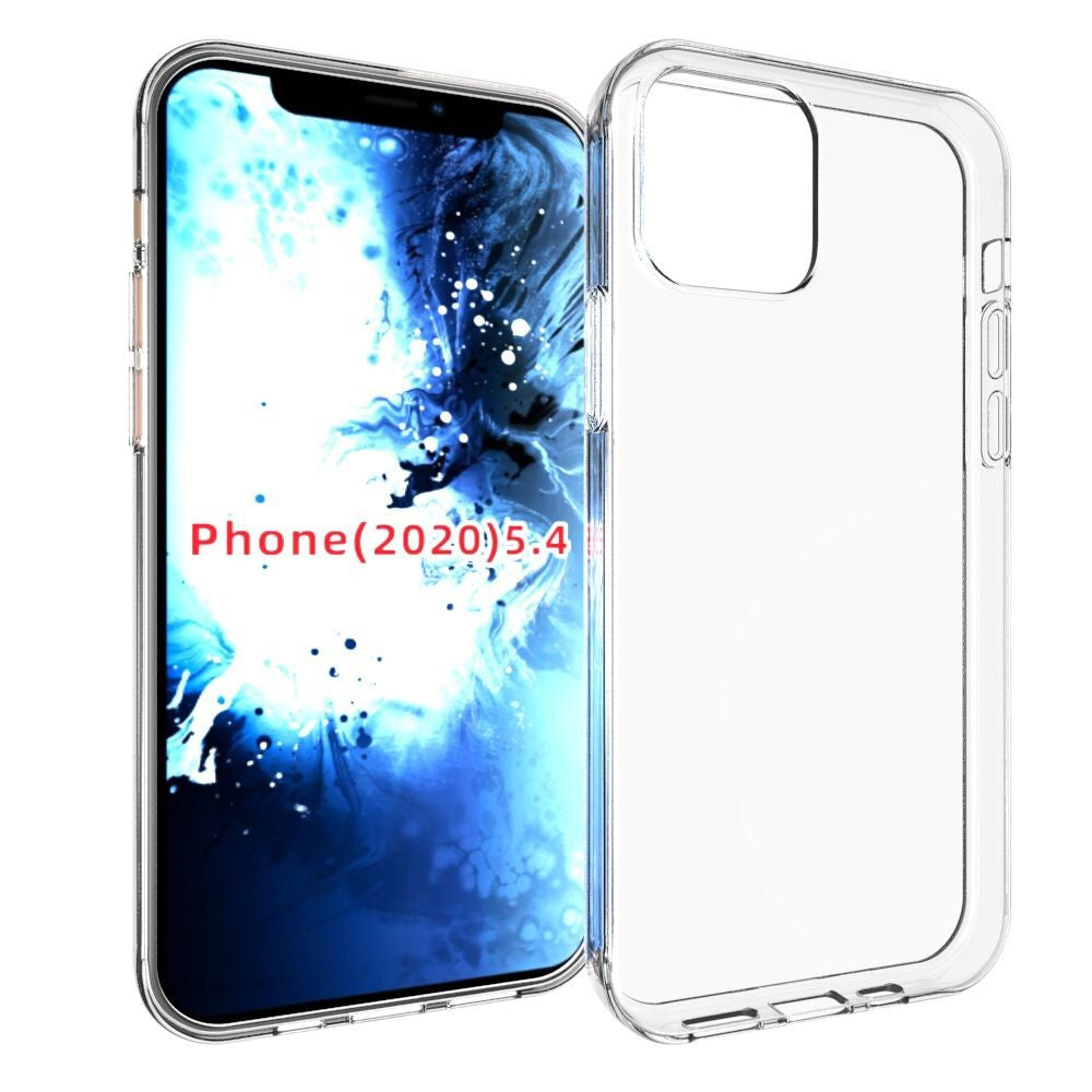 Genomskinligt TPU-skal med fingeravtrycksskydd till iPhone 12 mini