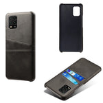with Double Card Slots PU Leather Coated Hard PC Case for Xiaomi Mi 10 Lite 5G