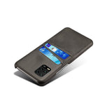 with Double Card Slots PU Leather Coated Hard PC Case for Xiaomi Mi 10 Lite 5G