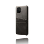 with Double Card Slots PU Leather Coated Hard PC Case for Xiaomi Mi 10 Lite 5G