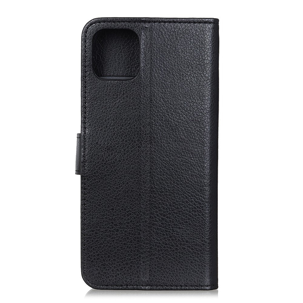 Til iPhone 12 Pro/12 Støvtæt, Stødresistent Litchi-skind Tekstur Pung Læder Etui med Stander