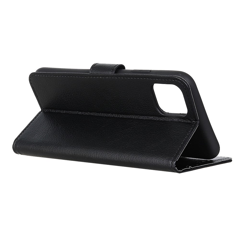 Til iPhone 12 Pro/12 Støvtæt, Stødresistent Litchi-skind Tekstur Pung Læder Etui med Stander