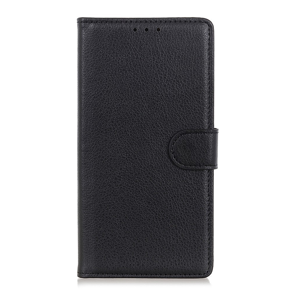 Til iPhone 12 Pro/12 Støvtæt, Stødresistent Litchi-skind Tekstur Pung Læder Etui med Stander