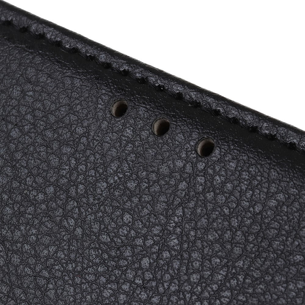 Til iPhone 12 Pro/12 Støvtæt, Stødresistent Litchi-skind Tekstur Pung Læder Etui med Stander