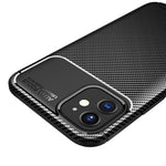 Drop Resistant Carbon Fiber Texture TPU Back Case for iPhone 12