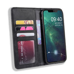 Auto-absorbed Retro PU Leather Stylish Cover for iPhone 12