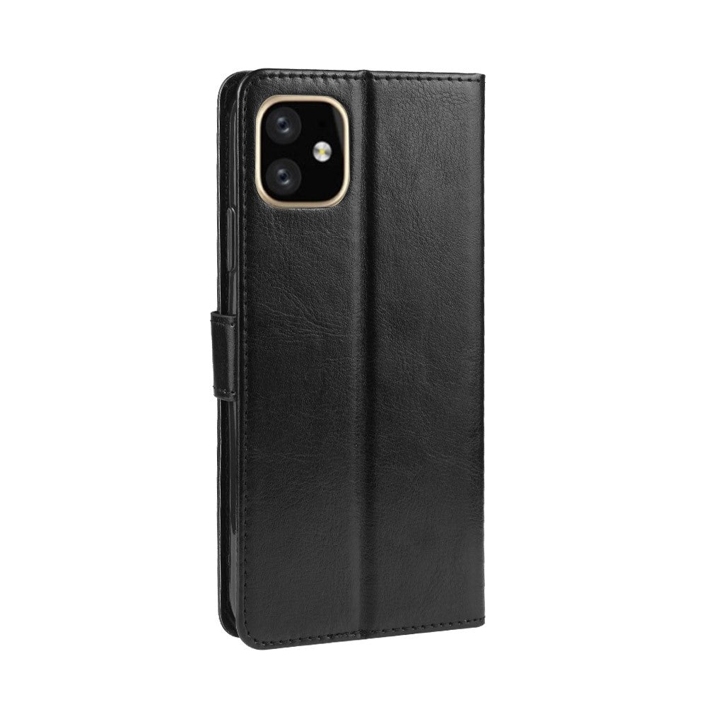 Crazy Horse Skin PU-lædertelefoncover til iPhone 12