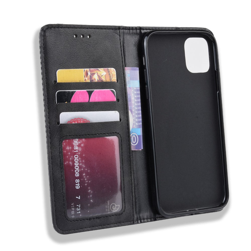 Auto-absorbed Retro PU Leather Cover for iPhone 12 Pro Max 6.7 inch
